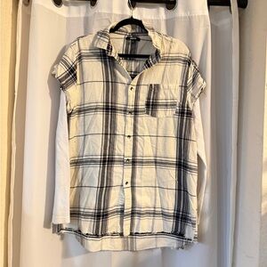 JACKSON Black & White Checkered Casual Shirt | Size M